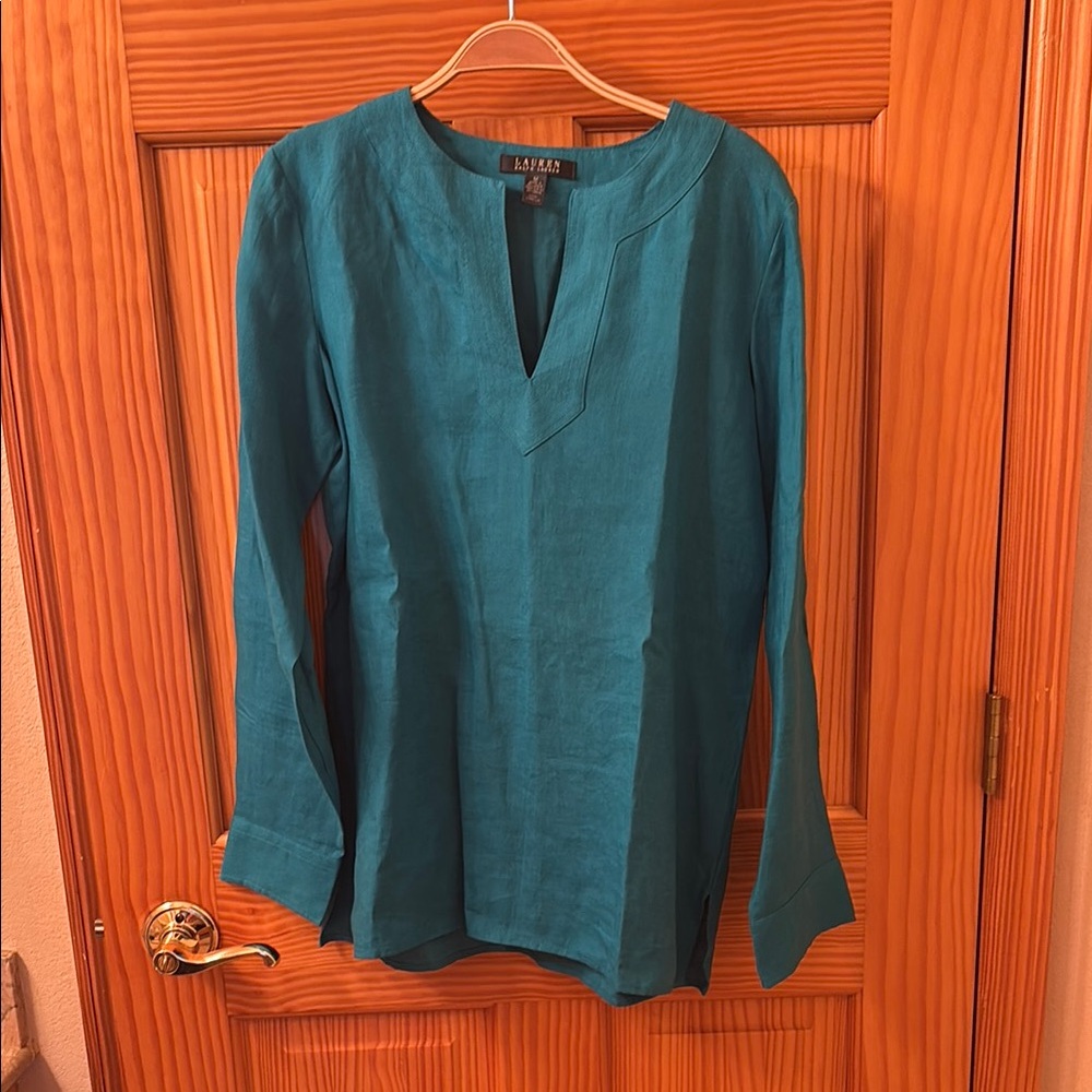 Lauren Ralph Lauren Turquoise Top - Picture 2 of 3